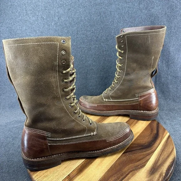 Frye Boots Tuscarora Owen Fold Over Boots Leather Mens Size 11D Brown 37766 - Picture 7 of 10